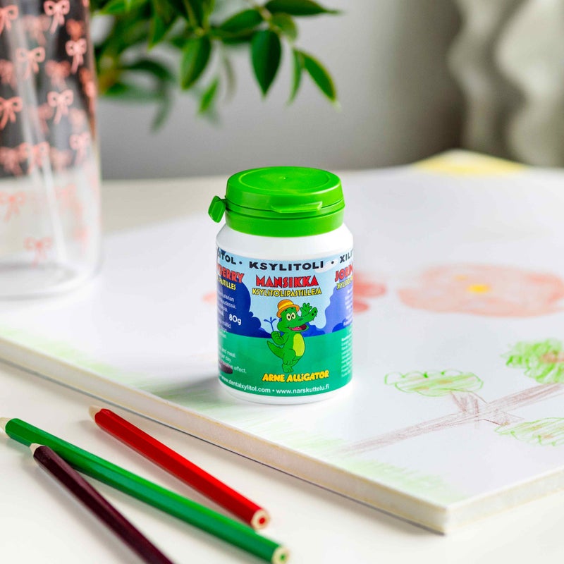 Arnie Alligator Strawberry Xylitol Pastilles 80g